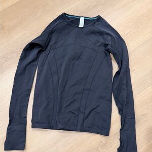 Black swiftly Long Sleeve Athletic Top iviva lululemon kids brand